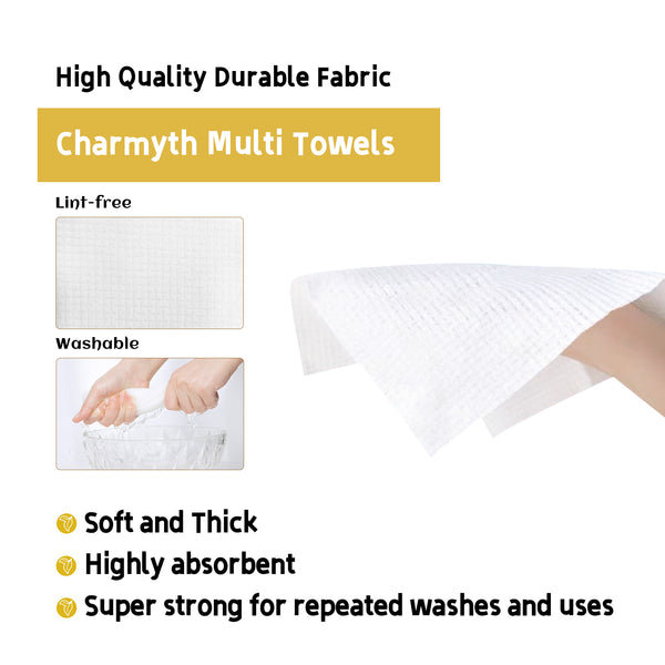 Charmyth Disposable Face Towel, Clean Face Tissue Skin Towel XL, Extra Thick Soft Disposable Makeup Remover Dry Wipes, Organic Cruelty Free and Degradable Clean Towel for Sensitive Skin