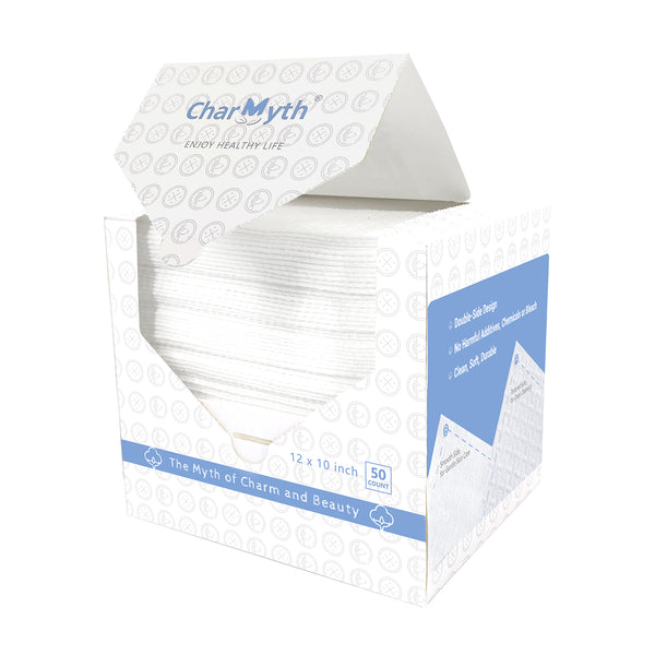 Charmyth Disposable Face Towel, Clean Face Tissue Skin Towel XL, Extra Thick Soft Disposable Makeup Remover Dry Wipes, Organic Cruelty Free and Degradable Clean Towel for Sensitive Skin