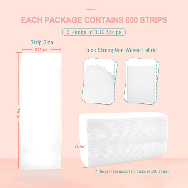 Wax Strips 600 Count