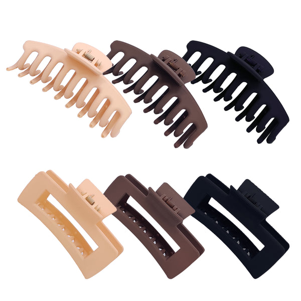 8 Pack 4.3 Inch Large Hair Claw Clips for Women Thin Thick Curly Hair , Big  Matte