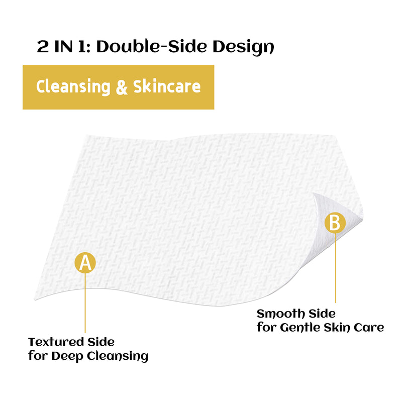 Charmyth Disposable Face Towel Clean Face Tissue Skin Towel, Extra Thick Soft Disposable Makeup Remover Dry Wipes, Organic Cruelty Free and Degradable Clean Towel for Sensitive Skin (30 Count / L)