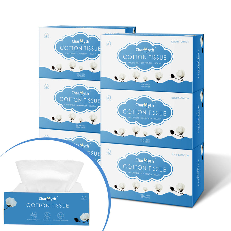 US Cotton Tissue 6 * 100 Counts Free Shipping